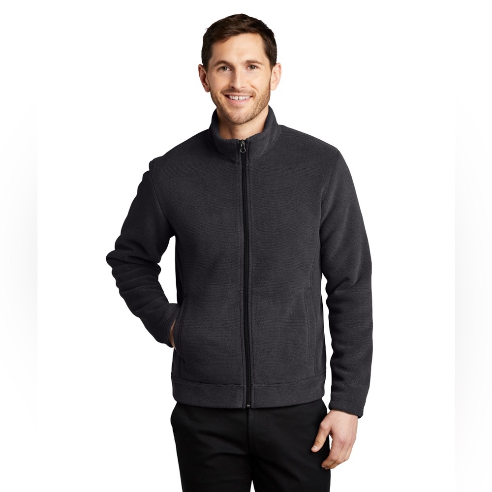 Port Authority® Ultra Warm Brushed Fleece Jacket in XS, Graphite/Deep Black